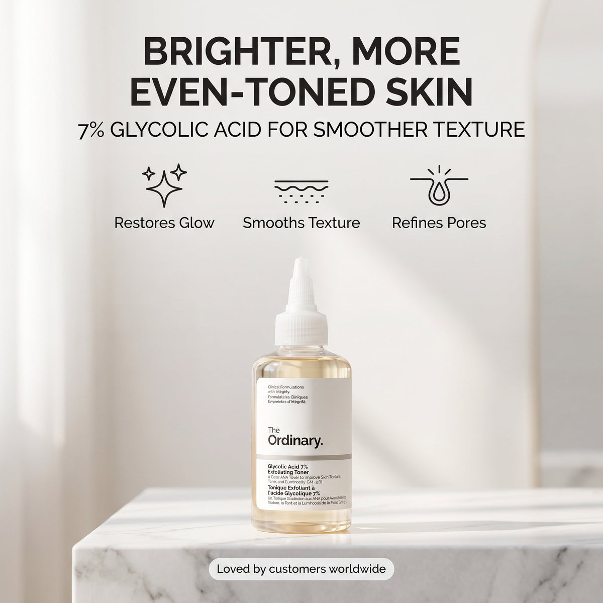 The Ordinary Glycolic Acid 7% Exfoliating Toner - 100ml